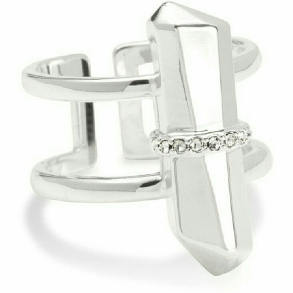 :: Stella & Dot Silver Rebel Ring Retired - Picture 1 of 6